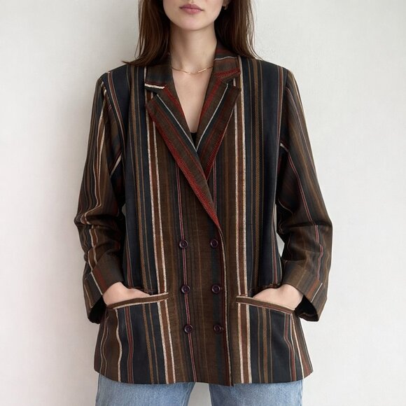 Mister Leonard Jackets & Blazers - Vintage Mister Leonard Striped Linen Blend Blazer 10
